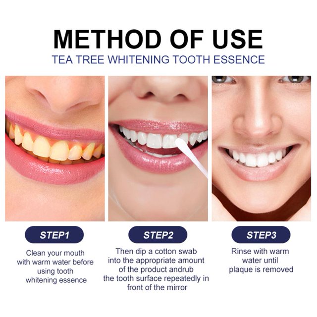 Té natural Tee Blanqueamiento de dientes Esencia Manchas Eliminación de café Cuidado bucal JShteea Cuidado Belleza