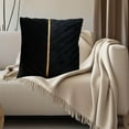 thumbnail image 4 of SHIMELE Solid Color Velvet Pleated Pillowcase Cushion Decorative Pillow for Sofa Bed Office Lumbar Support Waist Protection 45x45cm, 4 of 7