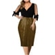 thumbnail image 1 of Vestidos Para Mujer Vestidos Casuales Sólido Empalme Cuello en V Manga 3/4 Vendaje Lentejuelas Vestido Acampanado Odeerbi  ODB148788, 1 of 8