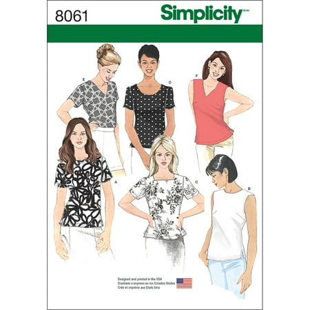 Simplicity Misses' Size 8-16 Tops Pattern, 1 Each (Best Sewing Pattern Websites)