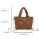 thumbnail image 3 of Bolsos de mujer Bolso tote de hilo bordado acolchado Ocio diario (Marrón S), 3 of 3