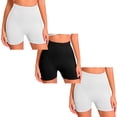 thumbnail image 1 of Paquete de 3 Short Licra Mujer, Cintura Alta, Unitalla, Pantalones Cortos, Deportivo, Boxer, Entrenamiento, Biker, 1 of 8