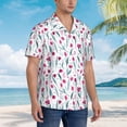 thumbnail image 5 of Goofa Tulips Flowers Hawaiian Shirt for Men, Unisex Summer Beach Casual Short Sleeve Button Down Shirts,Aloha Tropical Floral print shirt-, 5 of 9