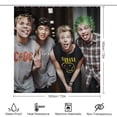 thumbnail image 2 of 5 Seconds of Summer 5Sos 4PCS Bathroom Sets Shower Curtain Sets with Toilet Lid Cover, U-Shaped Mat And Bath Mat, 2 of 8