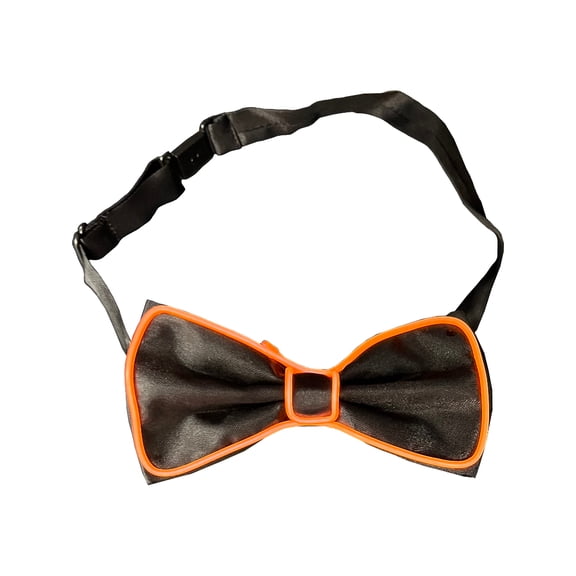 Adult's Orange Lite Up Bow Tie Costume Accessory