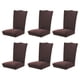 thumbnail image 1 of Advancent 6 sillas con fundas para asientos de sillas, alta elasticidad y fácil de cuidar, funda elástica para asiento de silla Decoración del hogar Café, 1 of 6