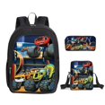 thumbnail image 1 of Mochila con estampado de dibujos animados Blaze y The Monster Machines para niños, mochilas escolares para niños, bolsa de libros de viaje de moda, Juego de 3 piezas qym unisex, 1 of 2