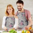 thumbnail image 4 of Pioneer Flower Floral Print Pattern Apron-Garden Aprons for Women with Pockets-Cotton Linen Waterproof Kitchen Cooking Gardening Aprons Adjustable for Kitchen,Cooking,BBQ and Salon 33x27 Inch, 4 of 5