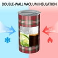 thumbnail image 2 of 20oz Coffee Tumblers Red and Green Christmas Plaid Pattern Stainless Steel Vacuum Insulated Travel Tumbler Coffee Cups Mug with Lid and Straw with Cleaning Brush for Cold & Hot Drinks, 2 of 5