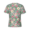 thumbnail image 6 of Vsdgher Rose Flowers Print Men's Dry Fit Mesh Athletic Shirts Moisture Wicking Tennis T-Shirt Tops, 6 of 9