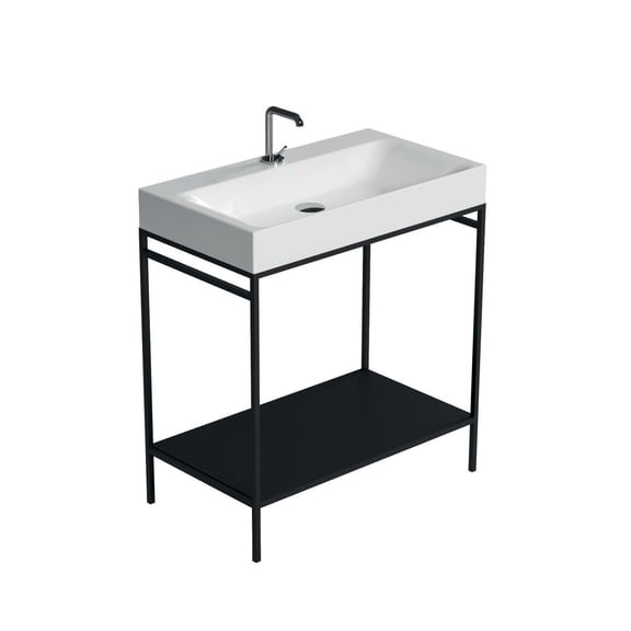Ws Bath Collections Cento 3533 9243.31 Cento 31-1/2" Rectangular Brass And Ceramic