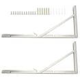 thumbnail image 3 of LABSERRON 2Pcs Folding Brackets for Shelves for Desk Board Simple Design Stainless Steel Support Racks, 3 of 8