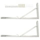 thumbnail image 1 of Soportes plegables de acero inoxidable de 2pcs soportes plegables soportes de soporte, 1 of 5