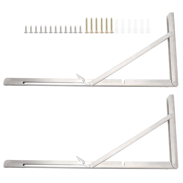 HEALEEP 2Ud Soportes Plegables De Inoxidable Para Y Almacenaje Con Instalación Fácil En Plata