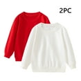 thumbnail image 1 of Cowsor Chandail Unisexe pour Enfants en Coton Fin 2 Pcs T-Shirt Bébé Col Rond Manches Longues, 1 of 7