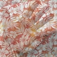 thumbnail image 3 of Orange Tulle Curtains with Rod Pocket, Fantasy Watercolor Backdrop with White Hibiscus Blossoms Leaves Aloha Jungle, Sheer Drape for Wedding Party 2 Panels, 7 Sizes, Yellow Coral White, by Ambesonne, 3 of 3