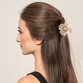thumbnail image 3 of Elegant Flower Design Jaw Clips with Tortoiseshell Pattern for Secure Hair Styling and Gentle Care, 3 of 6