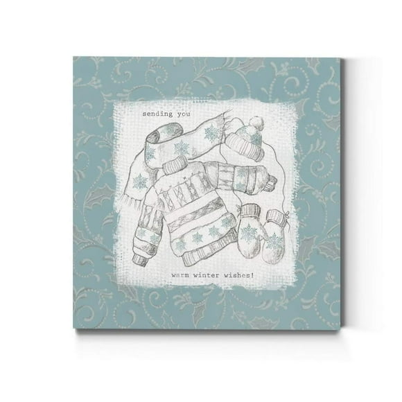 Renditions Gallery Christmas, Canvas Wall Art, Holiday Décor, Angel, Bells, Christmas Tree, Ginger Bread, Egg Nog, Snow Man, Santa, Reindeer -Sketch Winter-10X10