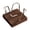 Silver, variant on Walnut Wood 3x3 Inch Desk Note Dispenser, Sturdy Holder For Study And Office Organizer (Rose Gold)