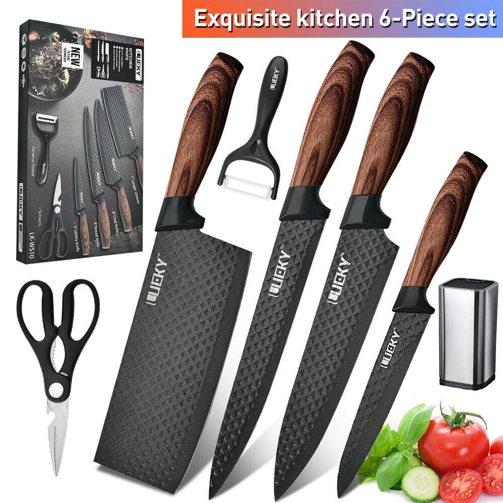 7 Piece Kitchen Knives Set Cutlery Pantry Include Peeler and Scissor Rust  Proof