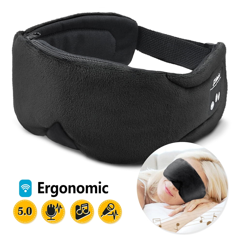 ABLEGRID Musical Eye Mask with Bluetooth Headphones 5.0 Stereo Speaker