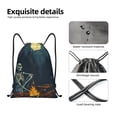 thumbnail image 4 of Sikiie Moonlit Skeleton Campfire Drawstring Backpack Drawstring Bags, Draw String Back Bag for Sports, Gym, Travel, Swimming, Beach-Medium, 4 of 6