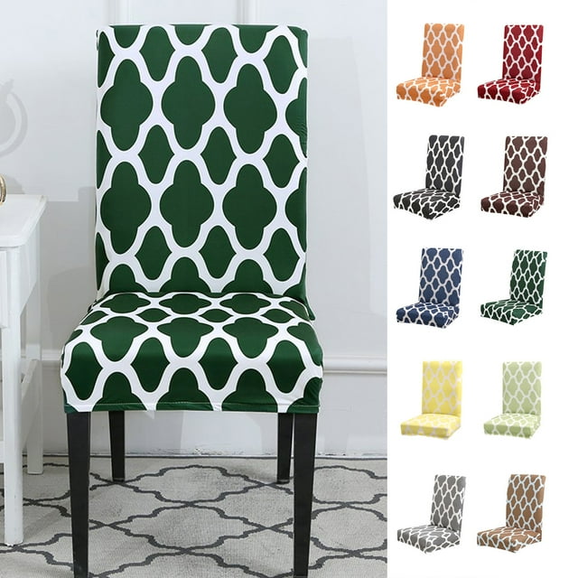 Neinkie Chair Covers for Dining Room - Stretch Chair Slipcovers for Decorative Seat Protector Armless Removable Washable Elastic Dinner Universal Spandex Solid Chair Slip Covers Set