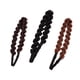 thumbnail image 2 of FELTECHELECTR piezas de aros para peluca, diadema de punto, banda para el cabello trenzada, adorable tocado para mujer, negro, marrón oscuro, 2 of 6