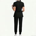 thumbnail image 3 of Scrub Sets for Women 2026 Spring Summer V-Neck Scrub Top and Jogger Pants Quick Dry Nursing Scrubs Set Stretch Uniform Suits with Multi Pocket for Nurse Esthetician Black L, 3 of 4