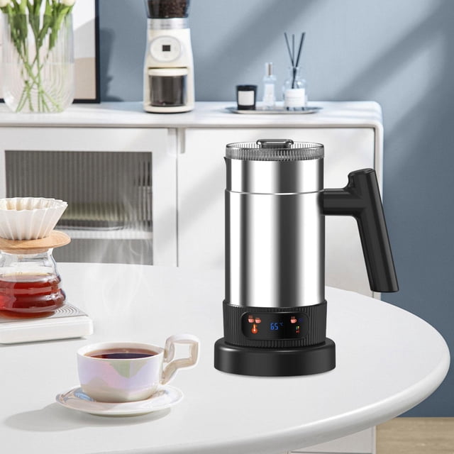 Elodie Electric Milk Frother Heating Milk Easy to Clean Adjust Temperature Automatic Hot and Cold Foam Maker Nonstick Cold Frothing