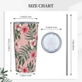thumbnail image 5 of Pink Hibiscus Flowers Tumbler Travel Coffee Mug With Flip Lid 20 Oz Insulated Tumbler Cup Gift For Father Mother Friend Birthday, 5 of 6