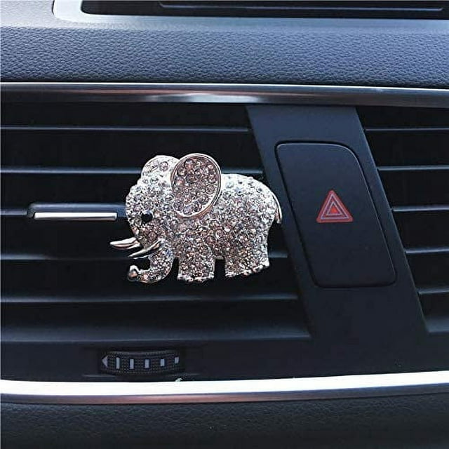 Auto Diamond Elephant Car Air Conditioning Outlet Clip Decorative Gifts