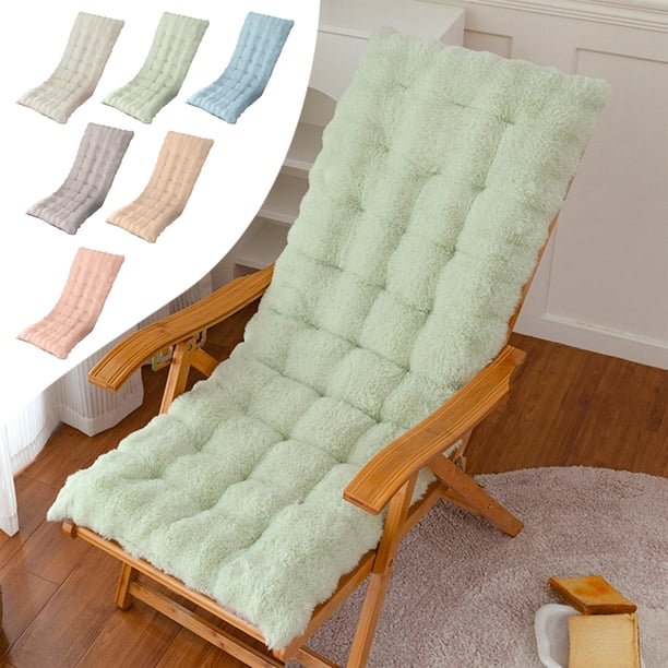 Cojín de silla reclinable Almohadilla de asiento universal | Respaldo de invierno engrosado | Terciopelo corto, relleno de algodón | Extendido 40x100cm | Bridas laterales antideslizantes | Sofá para