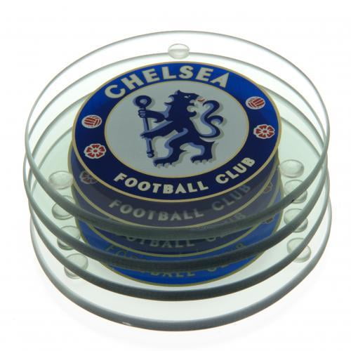Lot de 4 Chelsea FC verre Coasters