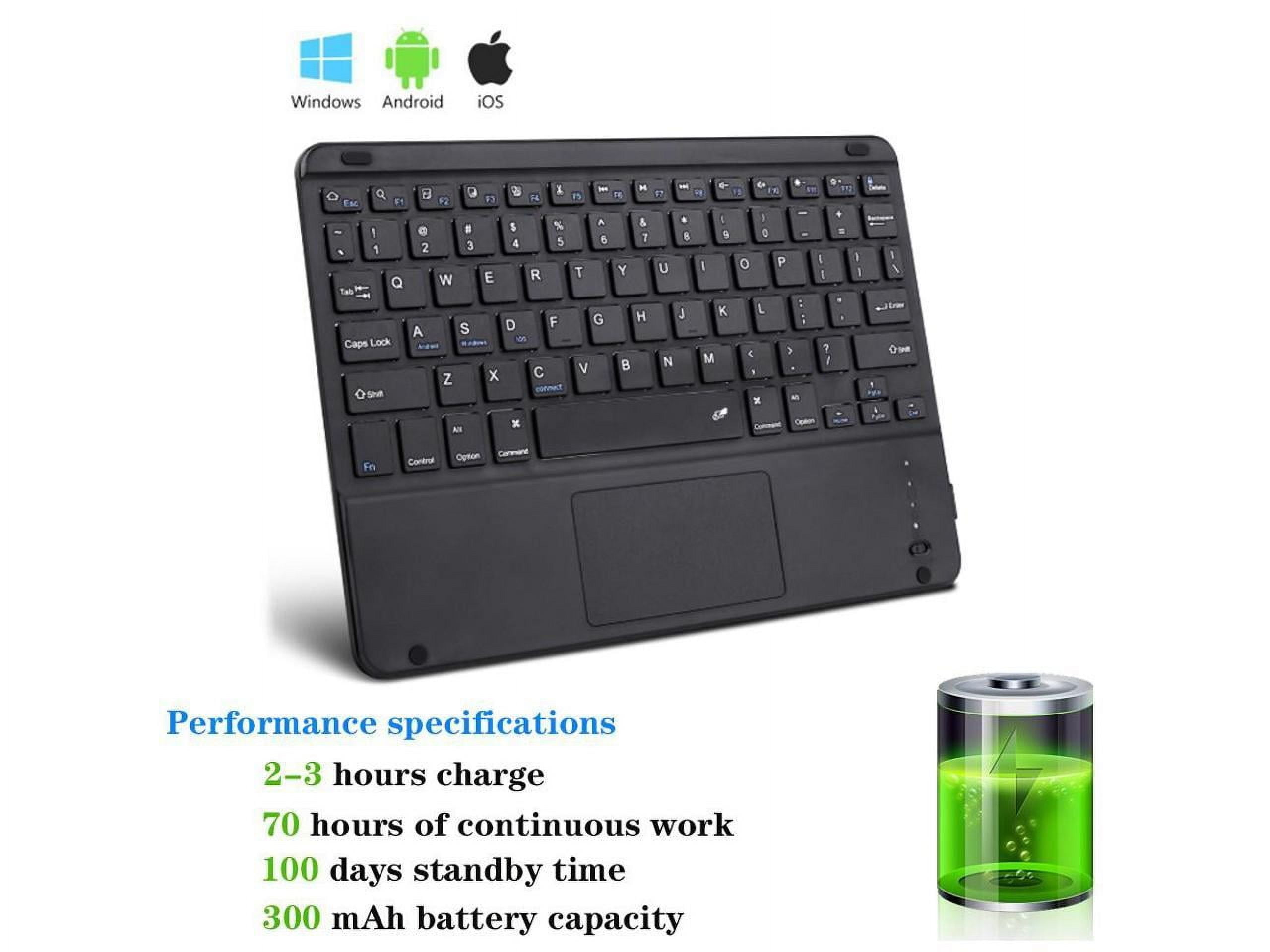 Bluetooth Keyboard Case with Trackpad for iPad Pro 12.9 inch 2017 2015 (Old Model, 2nd & 1st Generation) Removable Wireless Keyboard with Leather Cover / Pencil Holder
