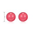 thumbnail image 2 of Forever Facets Women's Platinum over Sterling Silver Pink Jade Stud Earring, 2 of 5