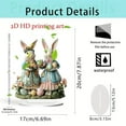 thumbnail image 3 of Easter Decoration Spring Easter Centerpieces Easter Bunny Decoration Easter Table Centerpiece Tiered Tray Decor, Acrylic 2D Bunny Eggs Table Sign for Spring Home Decor Easter Party Supplies 2pcs, 3 of 7