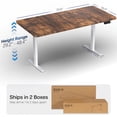 thumbnail image 6 of VIVO Electric 71” x 36” Stand Up Desk, Rustic Vintage Brown Tabletop White Frame, 6 of 8