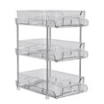 thumbnail image 4 of Organizador de gabinete de baño de 2/3 niveles cajones de almacenamiento deslizantes PET antideslizante transparente, 4 of 8