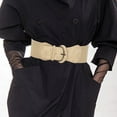 thumbnail image 2 of Tiqkatyck Belt Buckle Sales Today Clearance Women's Belt Women's Fashion Versatile Decoration Belt Dress Coat Elastic Belts for Women Khaki, 2 of 4
