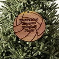 thumbnail image 2 of Volleyball Worlds most awesome Volleyball Player - Cedar Ornament, 2 of 4