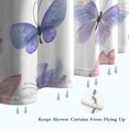 thumbnail image 6 of White Background Butterfly Pattern Shower Curtain 36"x72" ,Bathroom Decorative Shower Curtains Set with 12 Hooks,Modern Waterproof Washable Shower Curtain, 6 of 6