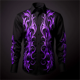 thumbnail image 1 of Camisa de hombre con arte floral para uso diario, camisa de manga larga con solapa de otoño e invierno, suave y cómoda, de moda y transpirable, 1 of 6