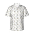 thumbnail image 2 of Yiaed Dancing Dogs Print Hawaiian Shirt for Men Short Sleeve Button Down Shirts Beach Shirts for Men-Small, 2 of 5