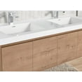 thumbnail image 5 of Blossom Bern 60" Floating Vanity, Double Acrylic Sink, Soft-Close Doors, Classic Oak, Space-Saving Design, 5 of 10