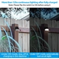 thumbnail image 6 of TORCHSTAR 12 Pack Dusk-to-Dawn LED Solar Fence Lights for Pathway, 4000K Cool White, Black, 6 of 7