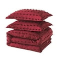 thumbnail image 3 of JML Tufted Design Jacquard Comforter Set Burgundy Twin 2 Piece, 3 of 5