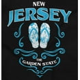 thumbnail image 2 of Cute NJ Floral Beach Flip Flops Women's Graphic T Shirt Tees Brisco Brands S, 2 of 5