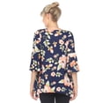 thumbnail image 3 of White Mark Women's Maternity Floral Bell Sleeve Tunic Top, 3 of 6