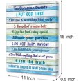 thumbnail image 2 of Bible Verses Wall Art for Kids,10 Commandments Scripture Wall Art Canvas,Christian Religious Wall Art Gifts for Kids,Ready to Hang For Kids Nursery/Classroom/Bedroom Wall Decor 12" x 15", 2 of 6